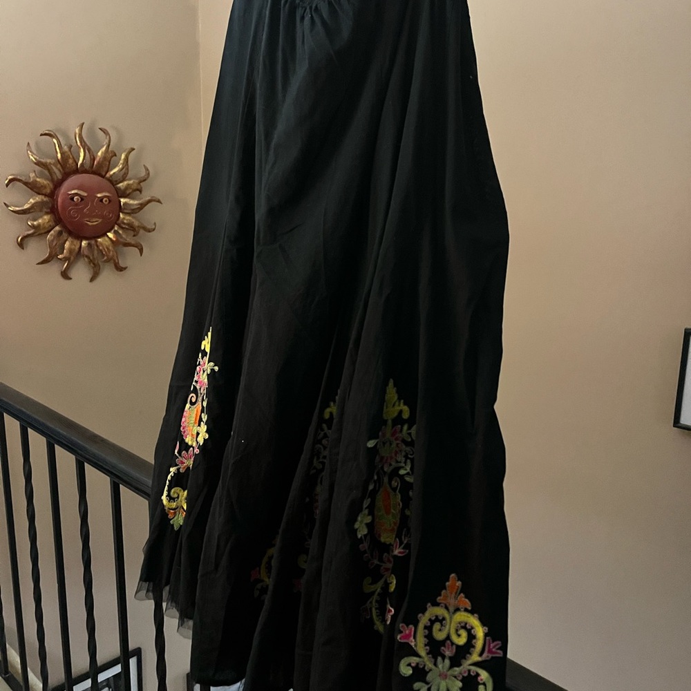 Black skirt with beautiful embroidery